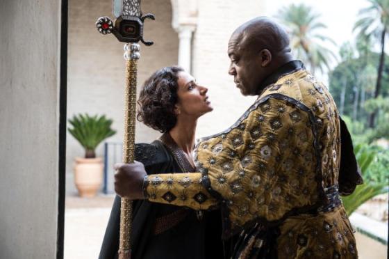 Indira-Varma-as-Ellaria-Sand-and-Deobia-Opaeri-as-Areo-Hotah_-photo-Macall-B.-Polay_HBO-630x419