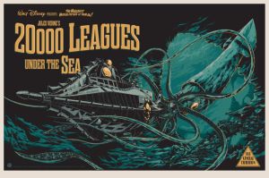 Poster for Disney's 1954 production of Jules Verne's 20,000 Leagues Under the Sea