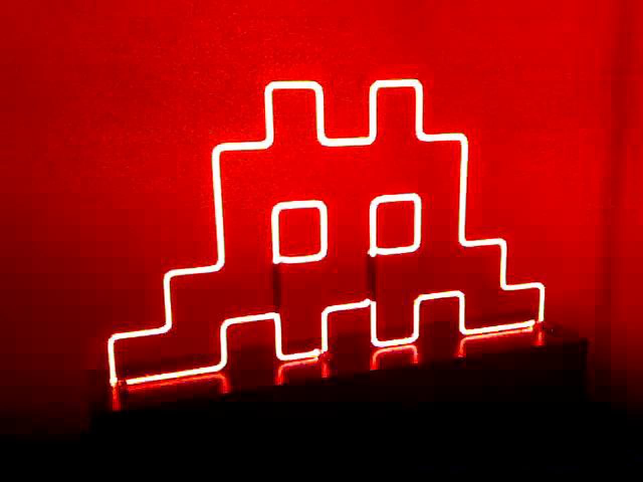 Space Invaders Neon Sign July 2, 2016 – Dark Matters