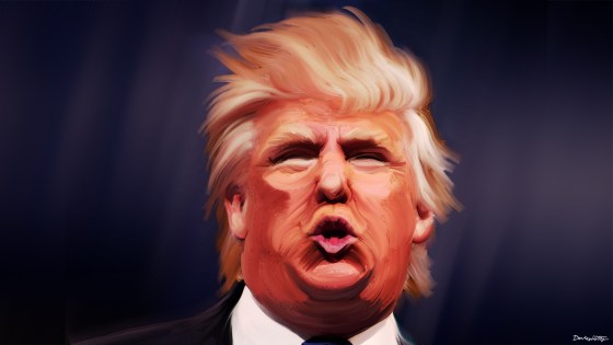 Caricature of Donald Trump by DonkeyHotey