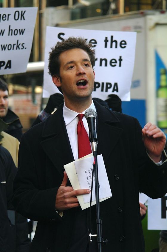 Ohanian protesting SOPA and PIPA, 2012